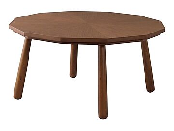 Dodeca こたつテーブル 12角形 幅80cm ブラウン F