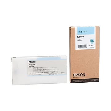 （まとめ） エプソン EPSON インクカートリッジ ライトシアン 200ml ICLC63 1個 ×3セット