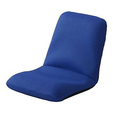 座椅子 リクライニング Mサイズ ブルー メッシュ生地 スチールパイプ 約幅43cm 日本製