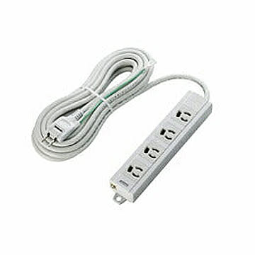 エレコム　EU マグネット付3ピン対応抜け止めタップ　T-T06-3450LG/RS 管理No. 4953103693937