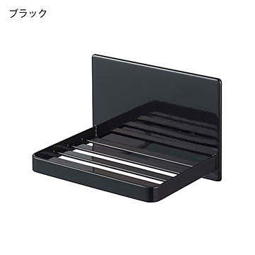山崎実業 タワー マグネットバスルームソープトレー ブラック