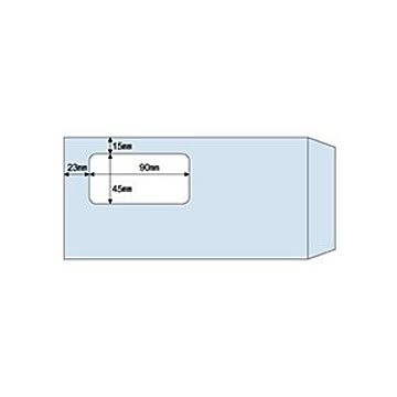 まとめ ヒサゴ 窓つき封筒 A4三ツ折用 アクアMF16 1箱100枚  ×10セット