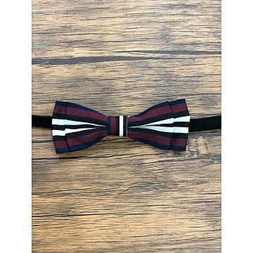 Pet bow tie（ペットボウウタイ） M ホワイト×ワインレッド