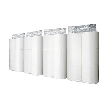 TANOSEE トイレットペーパー 芯なし 170m ホワイト 24ロール 1ケース 6ロール×4パック ×2セット