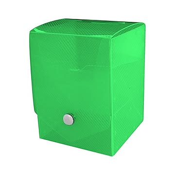 (まとめ)アンサー トレーディングカード用「トレカデッキケース」 ソフトタイプ (グリーン) ANS-TC036GN×10セット