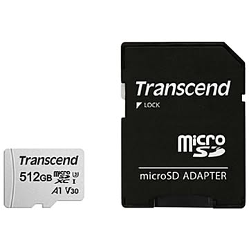 トランセンド 512GB マイクロSDHCカード UHS-I U3 A1 V30 TS512GUSD300S-A