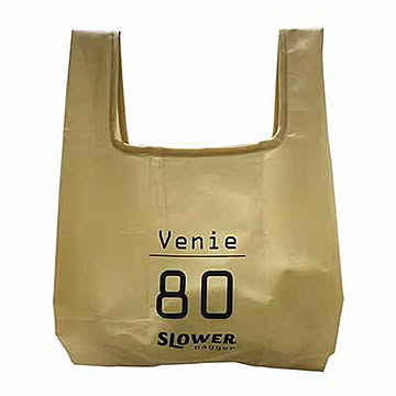 SLOWER スロウワー SHOPPER BAG Venie (S) ショッパーバッグ「ビーニー (S)」 エコバッグ マイバッグ マチ17cm コンビニ弁当サイズ カラビナ付き