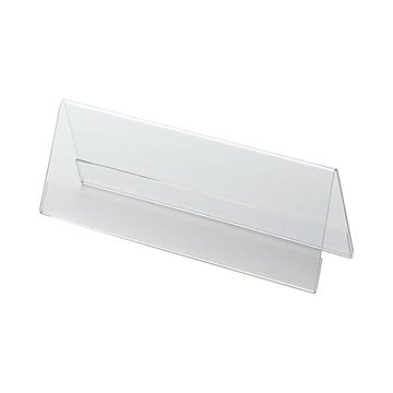 (まとめ) クルーズ アクリル製カード立て V型 中 180×61mm CRV791127 1セット（10個） 【×5セット】