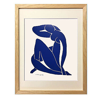 Henri Matisse（アンリ マティス） Nublue II 1952 S アートポスター（フレーム付き） m11883