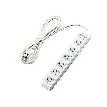 エレコム 一括スイッチ付3ピンプラグ対応タップ T-T3A-3625WH 管理No. 4953103457348