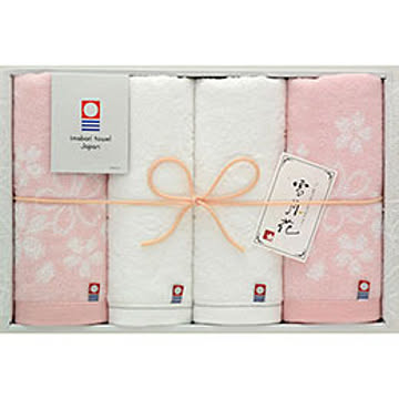 雪月花 さくら フェイスタオル4P