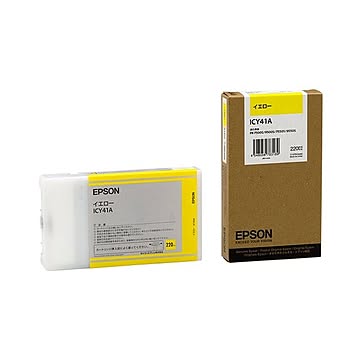 (まとめ) エプソン EPSON PX-Pインクカートリッジ イエロー 220ml ICY41A 1個  【×10セット】