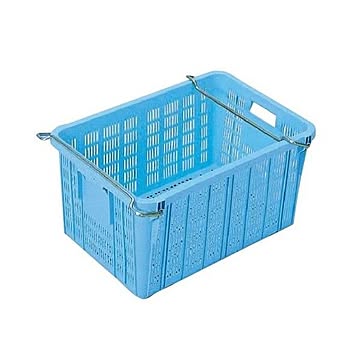 プラスケット/網目ボックス ブルー スタッキング金具使用時：段積み可【代引不可】