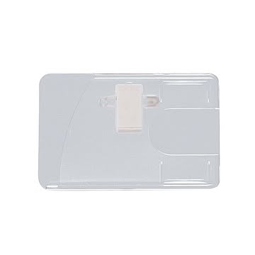 （まとめ） ライオン事務器 IDカード用名札 ヨコ型ハードタイプ クリップ・安全ピン付 N-231 1個 【×30セット】