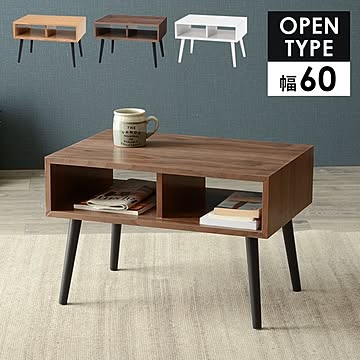 モダン ローテーブル/センターテーブル 【奥行40×高さ40cm】 木製脚付き 組立式 〔リビング〕【代引不可】