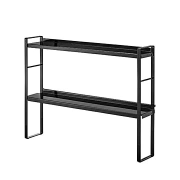 山崎実業 tower コンロ奥隙間ラック 2段 ブラック