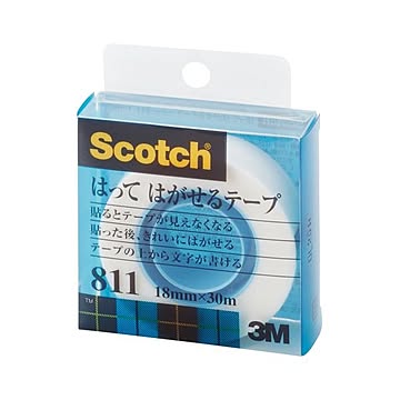 （まとめ） 住友スリーエム スコッチ(R)はってはがせるテープ （小巻）巻芯径25mm 811-1-18C 1巻入 【×10セット】
