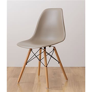イブルのある生活 イームズシェルチェア 木製パーソナルチェア 脚付きライトブラウン 幅46cm 組立品