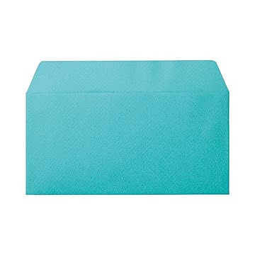 (まとめ) 寿堂 カラー横型封筒 110×220mm 127.9g／m2 テープのり付 〒枠なし フレッシュソーダ 10352 1パック（10枚）  【×30セット】