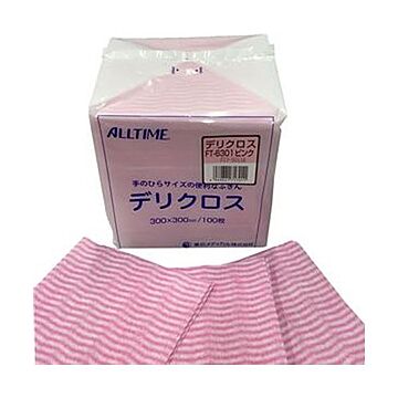 （まとめ）東京メディカル デリクロス 30×30cm ピンク FT-6301 1パック（100枚）【×20セット】