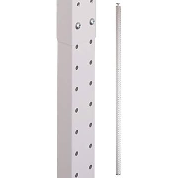 スチールラックのキタジマ 壁面突っ張りパンチングラック 有孔ボード風 幅5cm 高さ160～270cm