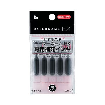 (まとめ) シヤチハタ Xスタンパー 補充インキカートリッジ 顔料系 データーネームEX専用 黒 XLR-GL-K 1パック（5本）  【×30セット】