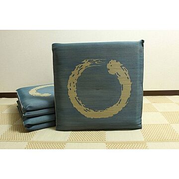 大関 リビング用い草座布団 5枚組 約55×55cm ブルー 抗菌防臭調湿 日本製