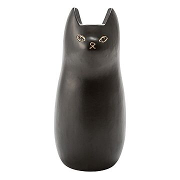 傘立て アンブレラスタンド 約幅19cm ブラック 猫型 陶器製 玄関 エントランス 入口 リビング インテリア雑貨 日用雑貨