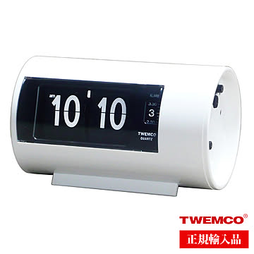 TWEMCO 置き時計 AP-28-WHITE ホワイト トゥエンコ パタパタ時計 (フリップ クロック) クオーツ 正規輸入品