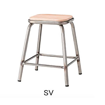 東谷 PC-66 スツール 3色から選べる 幅38cm 奥行38cm 高さ47cm 天然木 アッシュ ラッカー塗装 スチール アイアン スツールチェア シルバー ブルー レッド 送料込み