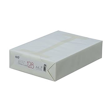 （まとめ） TANOSEE αエコグロスコート128 A4 128g 1冊（500枚） 【×2セット】