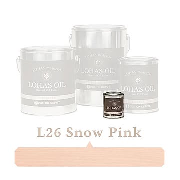 国産自然塗料 LOHAS material（ロハスマテリアル） LOHAS OIL（ロハスオイル） カラー L26：スノーピンク