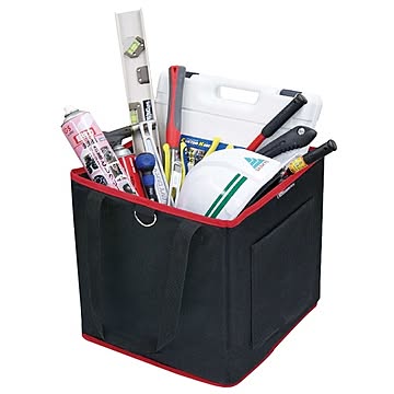 （まとめ）DBLTACT 折りたたみ式バケット/収納用具 【ファスナー式/Lサイズ】 DTF-L 〔業務用/DIY/日曜大工〕【×20セット】