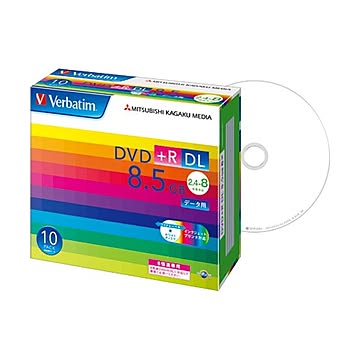 （まとめ） バーベイタム データ用DVD+R DL 8.5GB 8倍速 ワイドプリンターブル 5mmスリムケース DTR85HP10V1 1パック（10枚） 【×2セット】