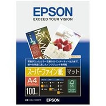 （まとめ）エプソン EPSON スーパーファイン紙 KA4100SFR A4 100枚 ×6セット