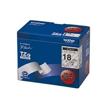 TZeテープ（ラミネートテープ） ピータッチ専用テープ（バリューパック） 透明（黒文字） 18mm 5個入