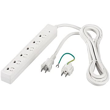 バッファロー(サプライ) RoHS対応 3ピン式電源タップ 6個口タイプ マグネット付 3m ホワイト BSTAPMS3630WH