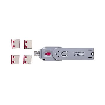 (まとめ)サンワサプライ USBコネクタ取付けセキュリティ SL-46-R×2セット