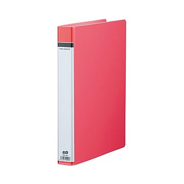 （まとめ） TANOSEE 30穴バインダー（貼り表紙） A4タテ 100枚収容 背幅42mm ピンク 1セット（10冊） 【×2セット】