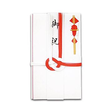 (まとめ) 赤白7本 金封 短冊付 E-651 1セット(10枚)  【×10セット】