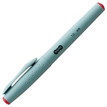 （まとめ） TANOSEE 水性サインペン 1.0 赤 1本 【×60セット】