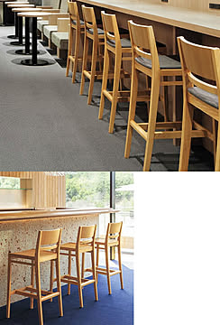 クレス 和風カウンターチェア プライウッド wood japaneseシリーズ