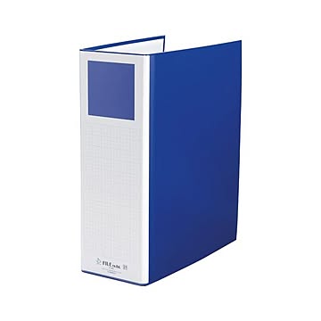 （まとめ） ファイル 間伐材シリーズ パイプファイル A4判タテ型・両開き K-100B ブルー 1冊入 【×2セット】