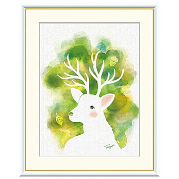 額絵 しか 木下つぐみ 42x34cm 三幸