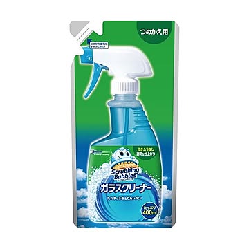 (まとめ) ジョンソン スクラビングバブル ガラスクリーナー つめかえ用 400ml 1個 【×30セット】