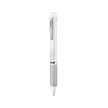 （まとめ） ぺんてる エナージェル 3色ボールペン 0.5mm ホワイト軸 【×10セット】