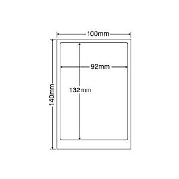 地紋印刷入 ナナ目隠しラベル 再剥離タイプ ラベルサイズ92×132mm 100シート×5冊