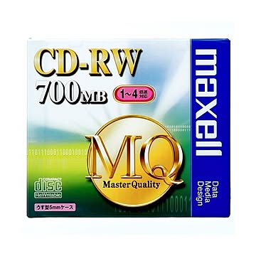 (まとめ) マクセル データ用CD-RW 700MB 4倍速 ブランドシルバー 5mmスリムケース CDRW80MQ.S1P 1枚 【×30セット】