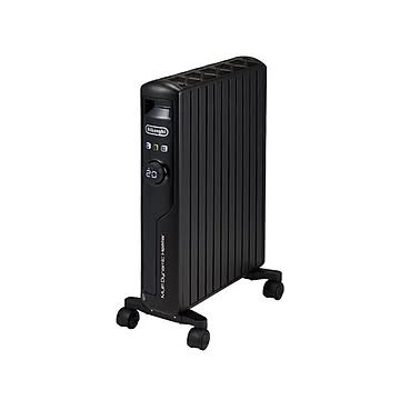 マルチダイナミックヒーター オイルレスヒーター 10～13畳 静音 24時間タイマー グッドデザイン賞受賞 ピュアブラック デロンギ MDHS15-PB