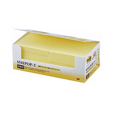 (まとめ) 3M ポストイット エコノパック ポップアップノート 詰替用 75×75mm イエロー 6541POP-Y 1パック（10冊）  【×5セット】